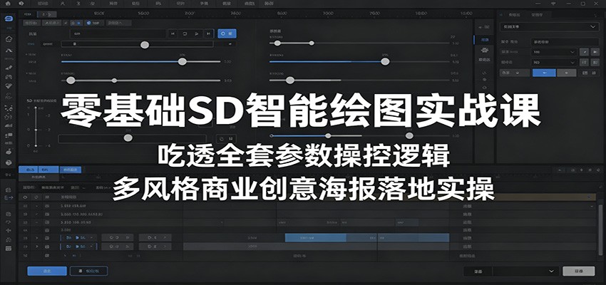零基础SD智能绘图实战课：吃透全套参数操控逻辑，多风格商业创意海报落地实操-驿想项目网