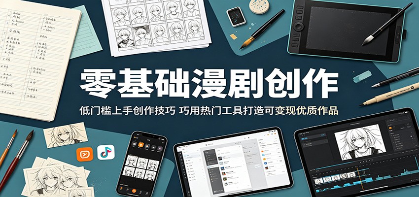 零基础漫剧创作：低门槛上手创作技巧，巧用热门工具打造可变现优质作品-驿想项目网