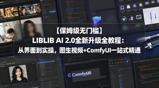 【保姆级无门槛】LIBLIB AI 2.0全新升级全教程：从界面到实操，图生视频+ComfyUI一站式精通-驿想项目网