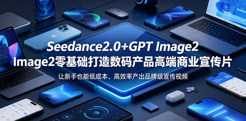 Seedance2.0+GPT Image2零基础打造数码产品高端商业宣传片，让新手也能低成本、高效率产出品牌级宣传视频-驿想项目网
