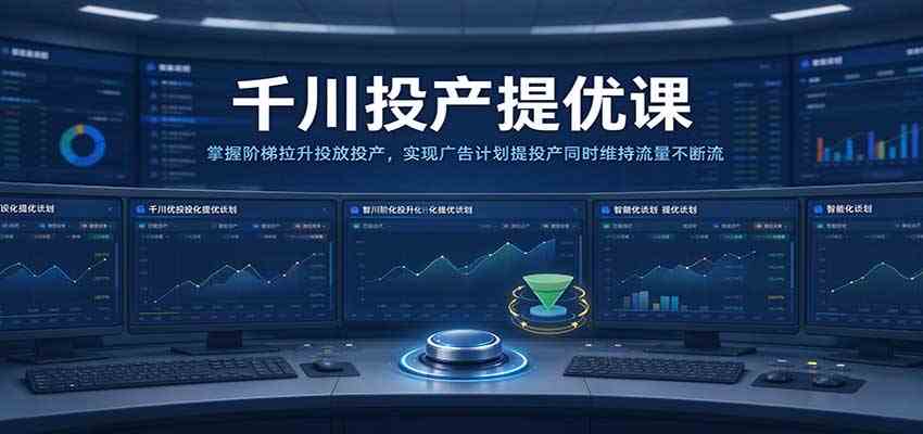 千川投产提优课：掌握阶梯拉升投放投产，实现广告计划提投产同时维持流量不断流-驿想项目网