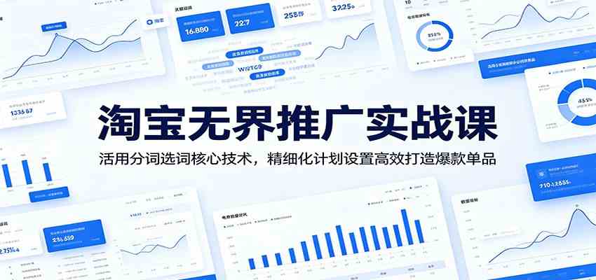 淘宝无界推广实战课：活用分词选词核心技术，精细化计划设置高效打造爆款单品-驿想项目网