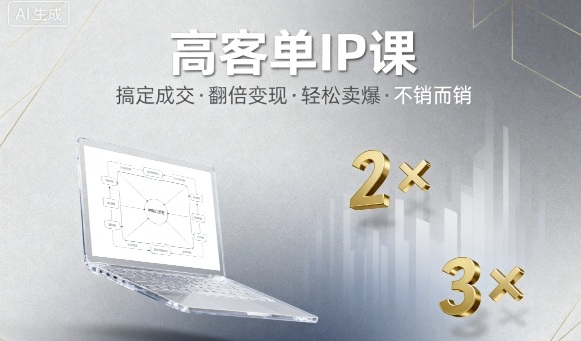 高客单IP课，搞定成交，搞定高客单IP，翻倍变现，轻松卖爆，不销而销-驿想项目网