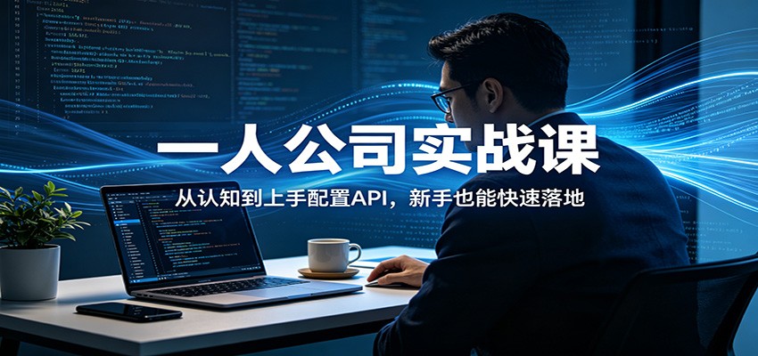 一人公司实战课:从认知到上手配置API,新手也能快速落地-驿想项目网