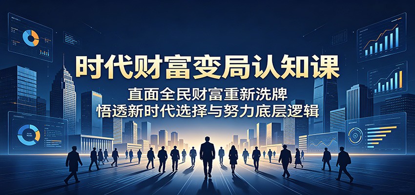 时代财富变局认知课：直面全民财富重新洗牌，悟透新时代选择与努力底层逻辑-驿想项目网
