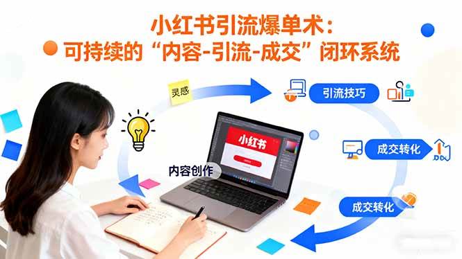 (16362期)小红书引流爆单术:构建一套低成本 可持续的“内容-引流-成交”闭环系统-驿想项目网