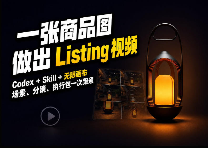 Codex+无限画布,把一张商品图变成可执行的Amazon Listing视频-驿想项目网