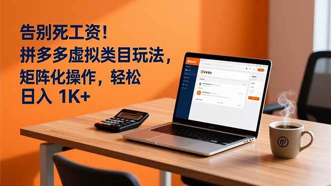 （16943期）告别死工资！拼多多虚拟类目玩法，矩阵化操作，轻松日入 1K+-驿想项目网