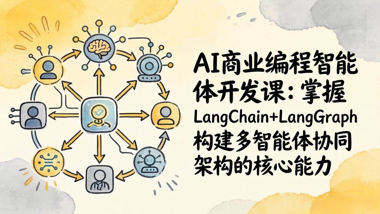 （17608期）AI商业编程智能体开发课：掌握LangChain+LangGraph构建多智能体协同架构的核心能力-驿想项目网