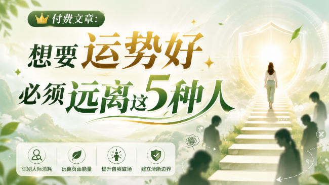 付费文章：想要运势好，必须远离这5种人-驿想项目网