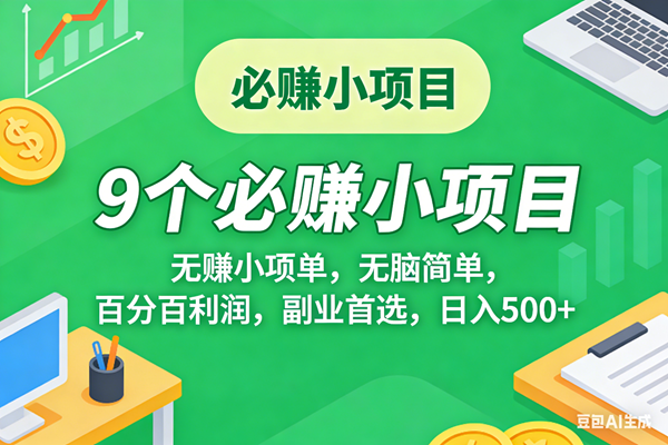 （17860期）10个必赚米的小项目，百分百有利润，无脑简单，副业首选，日入500+-驿想项目网