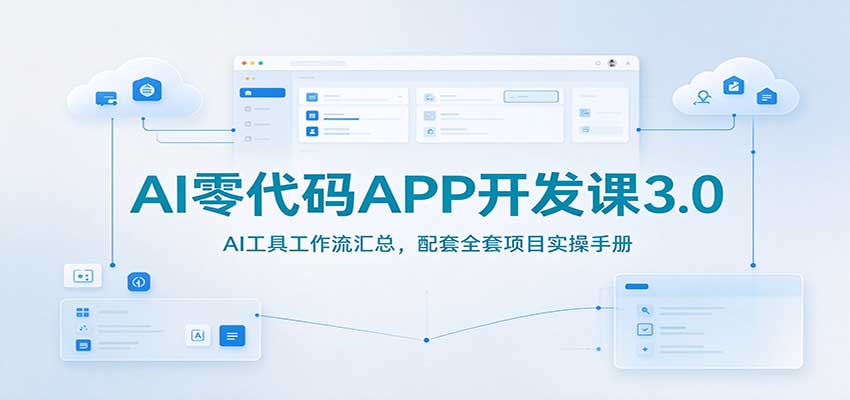 AI零代码APP开发课3.0：AI工具工作流汇总，配套全套项目实操手册-驿想项目网