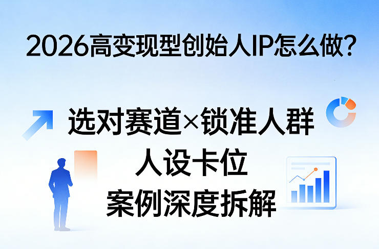 2026高变现型创始人IP怎么做？选对赛道×锁准人群×人设卡位×案例深度拆解-驿想项目网