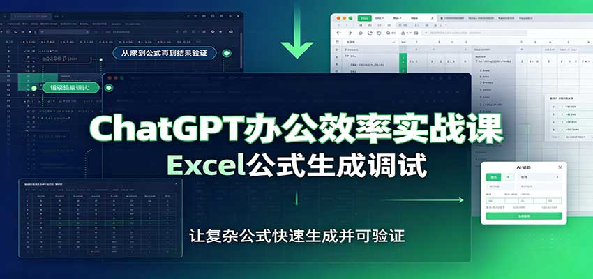 ChatGPT办公效率实战课：提示词技巧，Excel公式生成调试，文档编写教程-驿想项目网