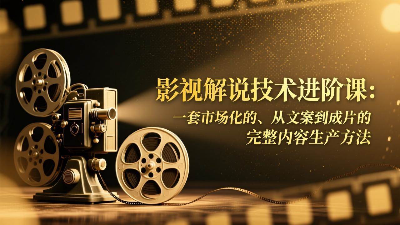 （17185期）影视解说技术进阶课：一套市场化的、从文案到成片的完整内容生产方法-驿想项目网