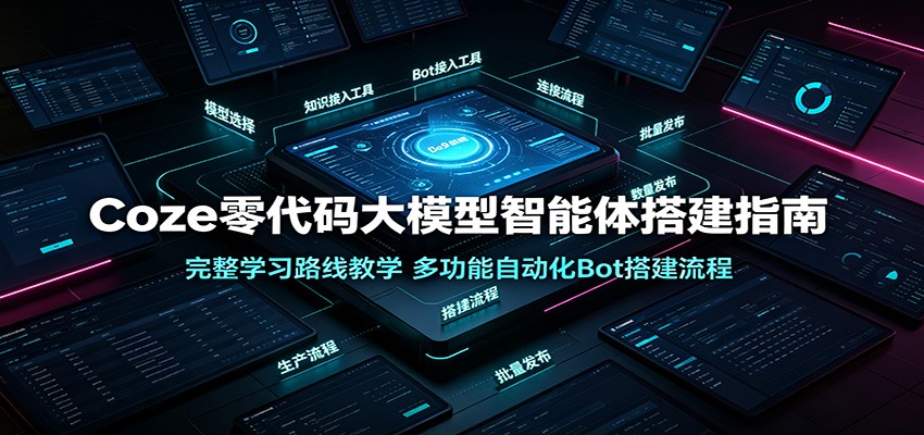 Coze零代码大模型智能体搭建指南：完整学习路线教学，多功能自动化Bot搭建流程-驿想项目网