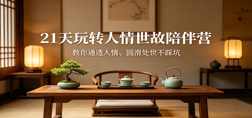21天玩转人情世故陪伴营：教你通透人情、圆滑处世不踩坑-驿想项目网