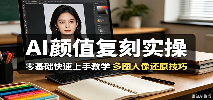 AI颜值复刻实操，零基础快速上手教学，多图人像还原技巧-驿想项目网