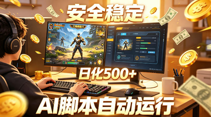 三角洲全自动挂G项目，AI脚本躺賺，日化500+，无需手动操作【揭秘】-驿想项目网