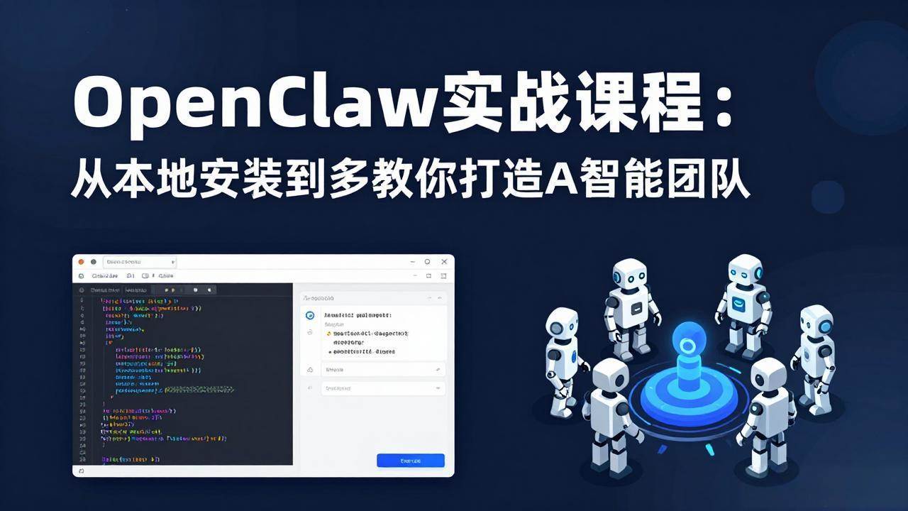 （17883期）OpenClaw实战课程：从本地安装到多Agent协同，手把手教你打造AI智能团队-驿想项目网
