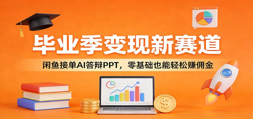 毕业季变现新赛道：闲鱼接单AI答辩PPT，零基础也能轻松赚佣金-驿想项目网