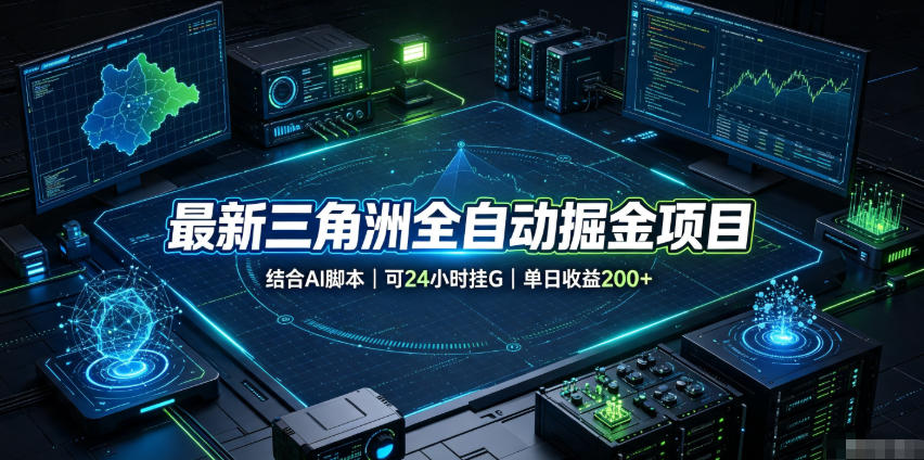 最新三角洲全自动掘金项目，结合AI脚本，可24小时挂G，单日收益200+【揭秘】-驿想项目网