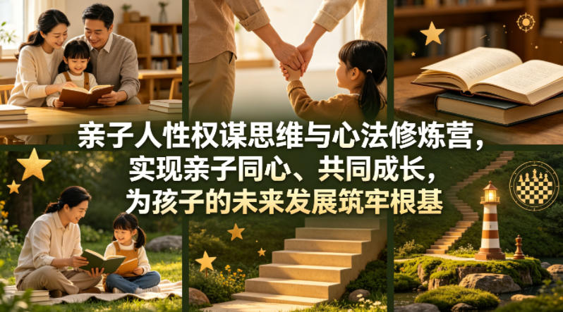亲子人性权谋思维与心法修炼营，实现亲子同心、共同成长，为孩子的未来发展筑牢根基【音频】-驿想项目网
