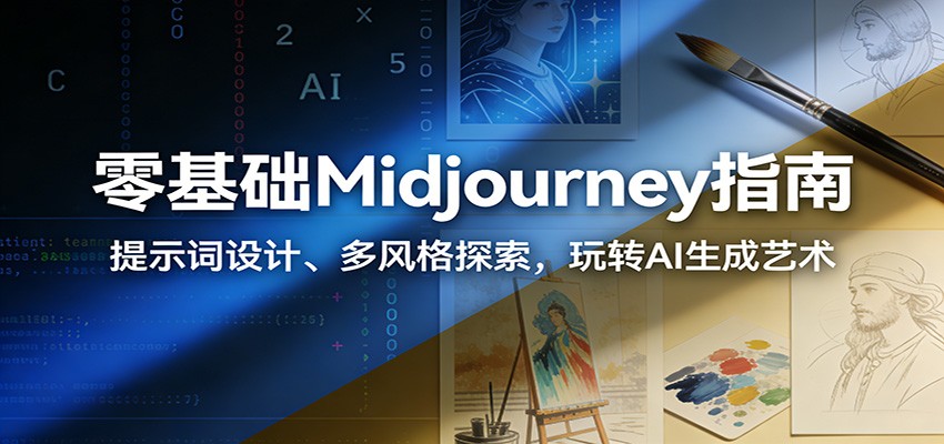 零基础Midjourney指南：提示词设计、多风格探索，玩转AI生成艺术-驿想项目网