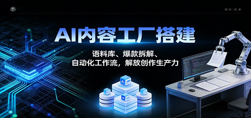 AI内容工厂搭建：语料库、爆款拆解、自动化工作流，解放创作生产力-驿想项目网