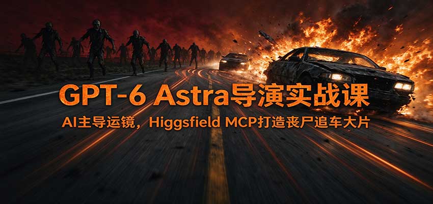 GPT-6 Astra导演实战课:AI主导运镜,Higgsfield MCP打造丧尸追车大片-驿想项目网