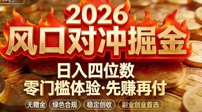 （17631期）2026美金对冲套利，无赠金对冲策略保驾护航，低门槛易上手实操。单人单日收益2000+-驿想项目网