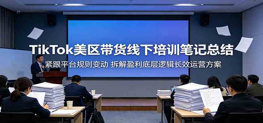 TikTok美区带货线下培训笔记总结：紧跟平台规则变动，拆解盈利底层逻辑长效运营方案-驿想项目网