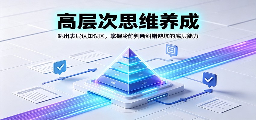 高层次思维养成：跳出表层认知误区，掌握冷静判断纠错避坑的底层能力-驿想项目网