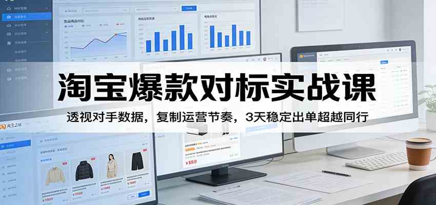 淘宝爆款对标实战课：透视对手数据，复制运营节奏，3天稳定出单超越同行-驿想项目网
