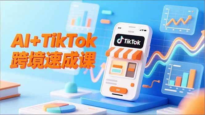 (16745期)AI+TikTok跨境速成课,智能翻译、店铺定位、流程拆解,7天高效上线运营-驿想项目网