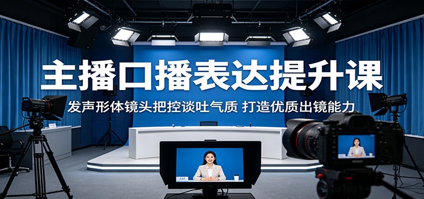 主播口播表达提升课：发声形体镜头把控谈吐气质，打造优质出镜能力-驿想项目网