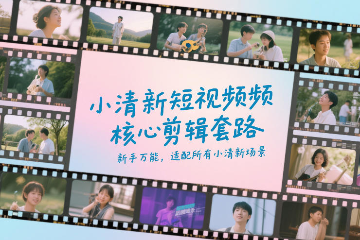 小清新短视频核心剪辑套路，新手万能，适配所有小清新场景-驿想项目网