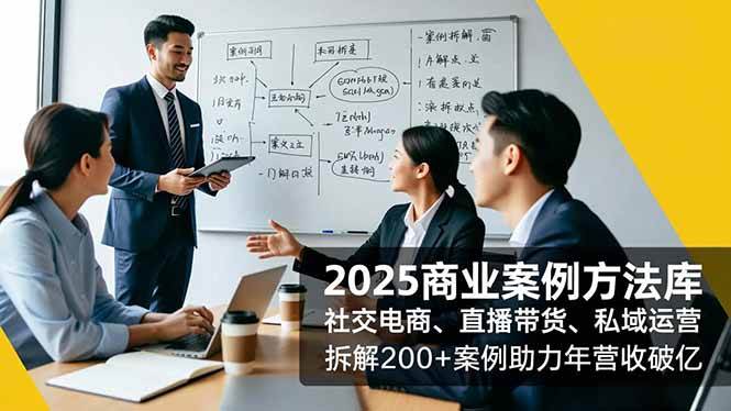 (16713期)2025商业案例方法库,社交电商、直播带货、私域运营,拆解200+案例助力年营收破亿-驿想项目网