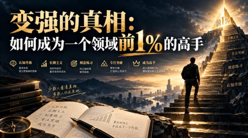 付费文章：变强的真相：如何成为一个领域前1%的高手-驿想项目网