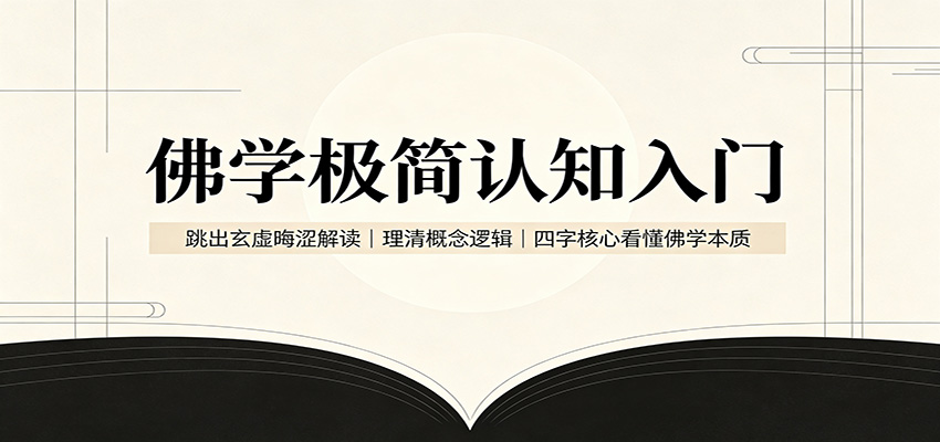 佛学极简认知入门：跳出玄虚晦涩解读，理清概念逻辑，四字核心看懂佛学本质-驿想项目网