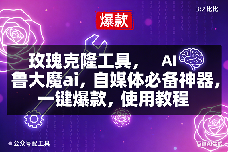 （16855期）玫瑰克隆，鲁大魔ai，自媒体必备神器，一键爆款工具，详细介绍和。使用教程-驿想项目网