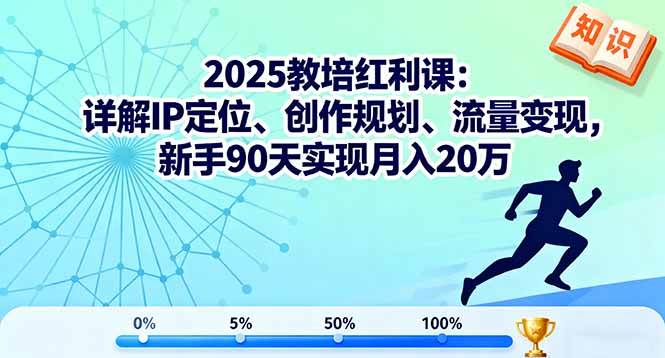 （16178期）2025教培红利课：详解IP定位、创作规划、流量变现，新手90天实现月入20万-驿想项目网