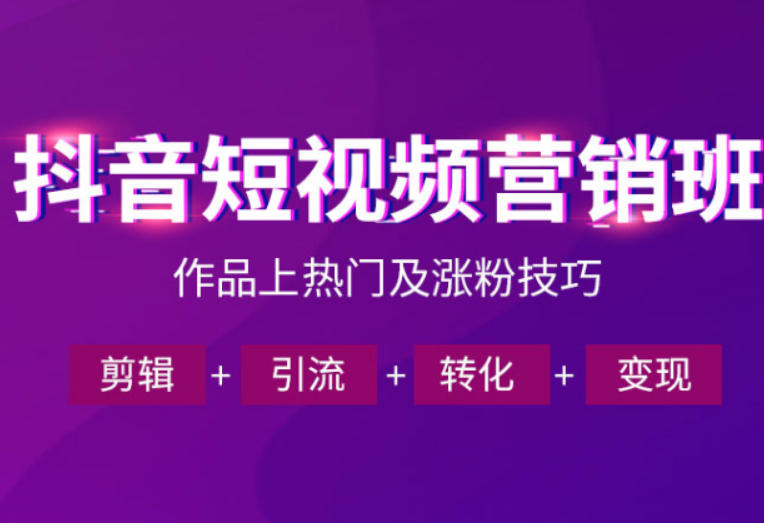 抖音短视频运营班，一门课学会作品上热门及涨粉技巧，引流转化剪辑变现（2026年5月）-驿想项目网