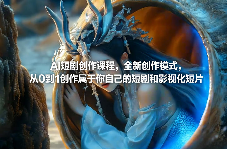 AI短剧创作课程，全新创作模式，从0到1创作属于你自己的短剧和影视化短片-驿想项目网
