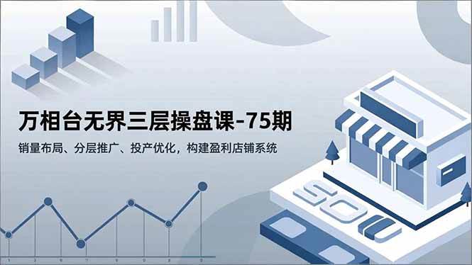 (16769期)万相台无界三层操盘课-75期,销量布局、分层推广、投产优化,构建盈利店铺系统-驿想项目网