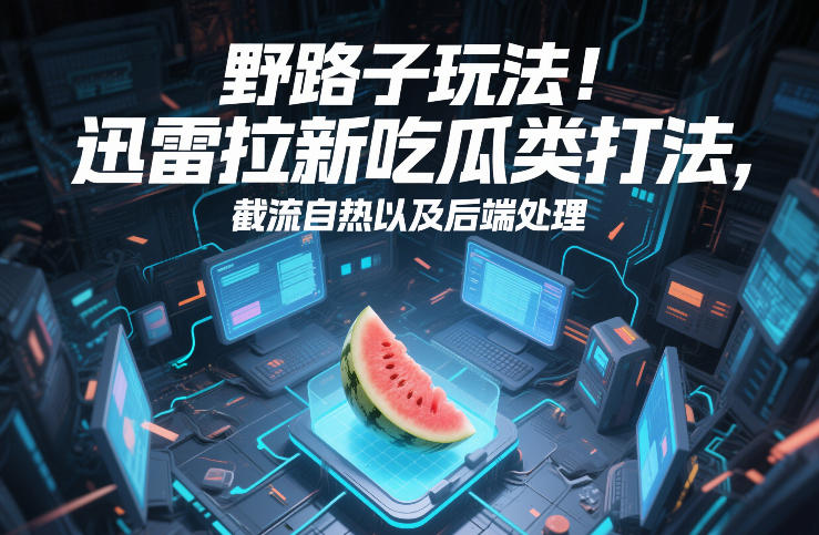 野路子玩法！迅雷拉新吃瓜类打法，截流自热以及后端处理-驿想项目网