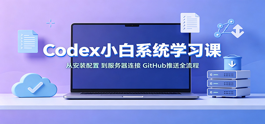 Codex小白系统学习课：小从安装配置，到服务器连接、GitHub推送全流程-驿想项目网
