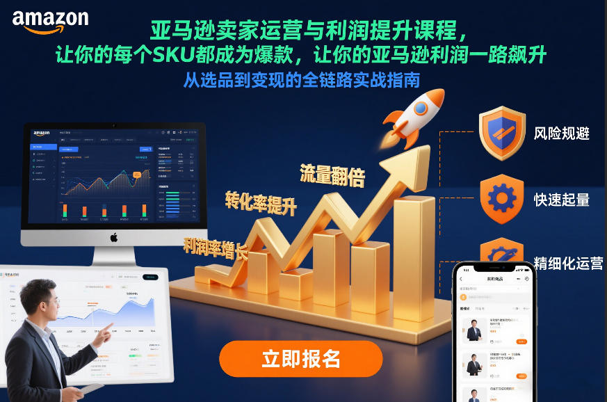 亚马逊卖家运营与利润提升课程，让你的每个SKU都成为爆款，让你的亚马逊利润一路飙升（更新26年3月）-驿想项目网