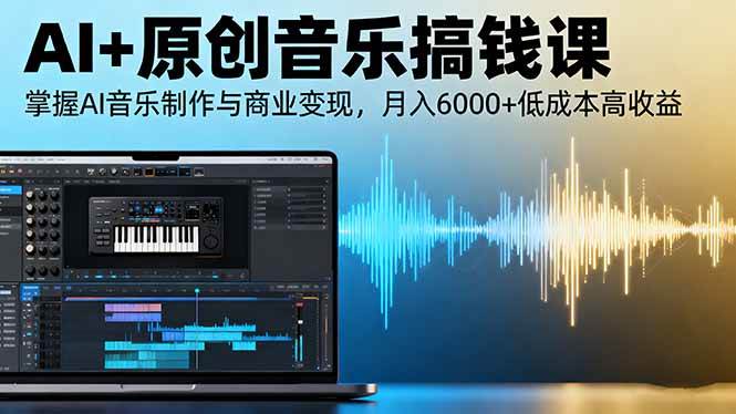 （16324期）AI+原创音乐搞钱课：掌握AI音乐制作与商业变现，月入6000+低成本高收益-驿想项目网