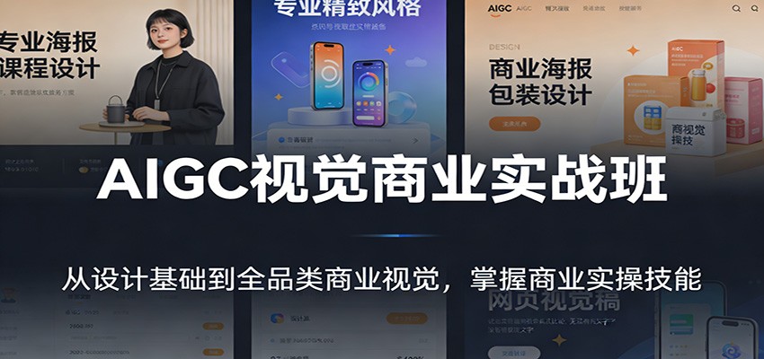 AIGC视觉商业实战班：从设计基础到全品类商业视觉，掌握商业实操技能-驿想项目网